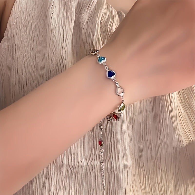 Mariella | Bracciale con cuori colorati