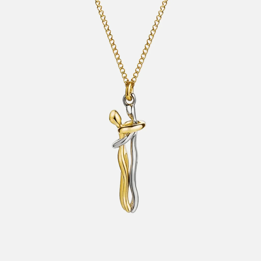L'Abbraccio dell'Anima | Collana bicolore oro e argento