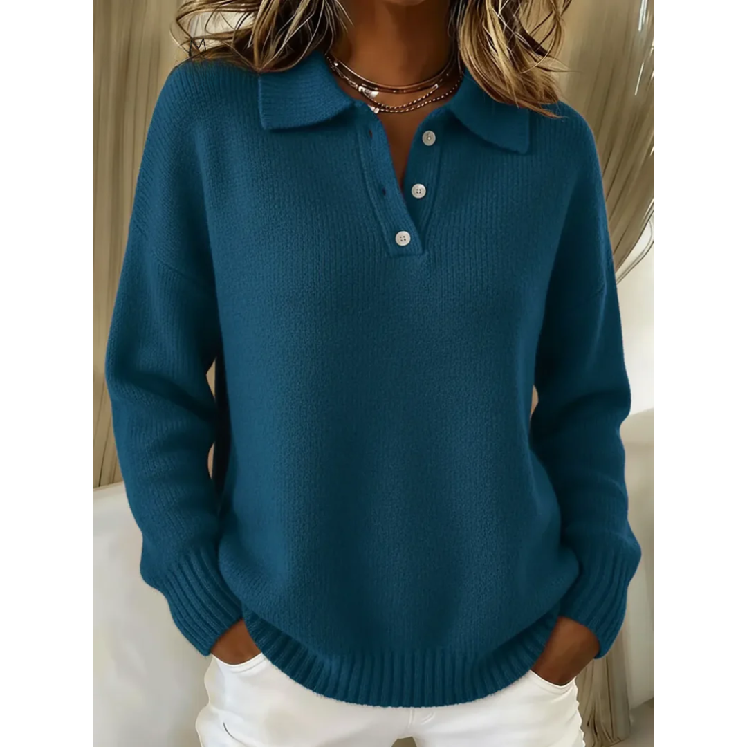 Marisa | Maglione morbido con colletto polo