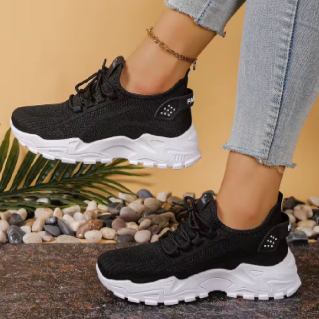 Greta | Sneakers in maglia con suola alta