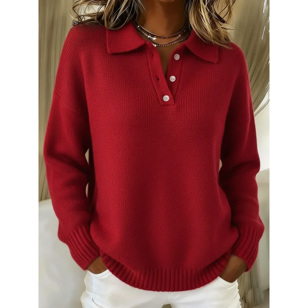 Marisa | Maglione morbido con colletto polo