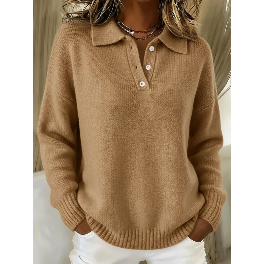 Marisa | Maglione morbido con colletto polo