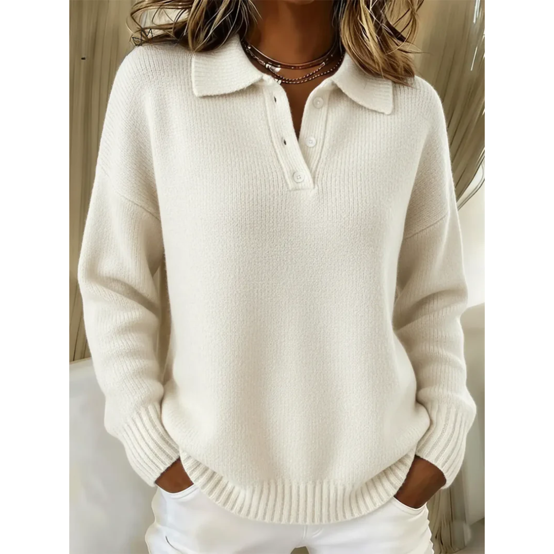 Marisa | Maglione morbido con colletto polo