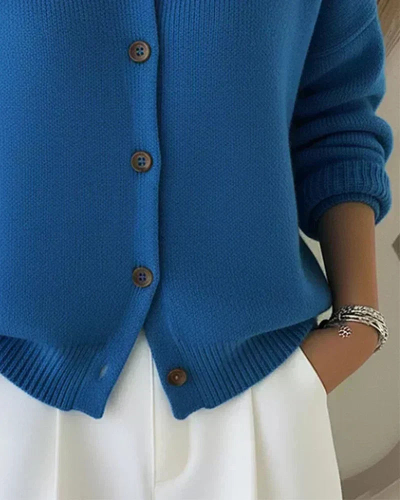 Stella | Cardigan con collo alla camicia