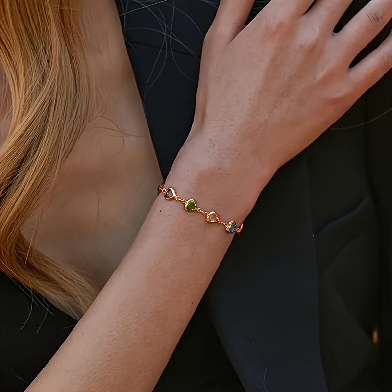 Mariella | Bracciale con cuori colorati