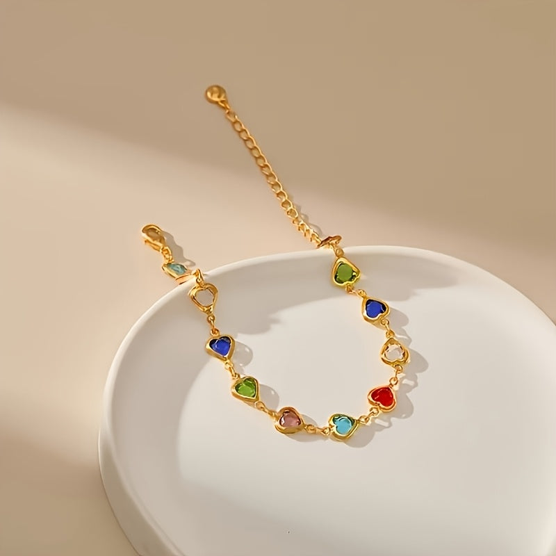 Mariella | Bracciale con cuori colorati