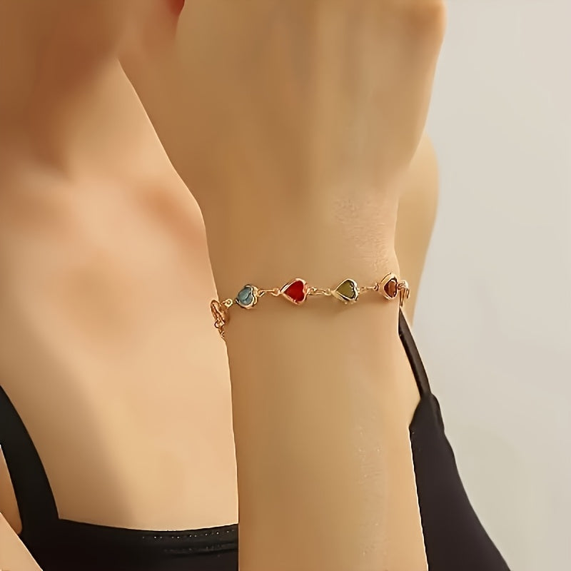 Mariella | Bracciale con cuori colorati