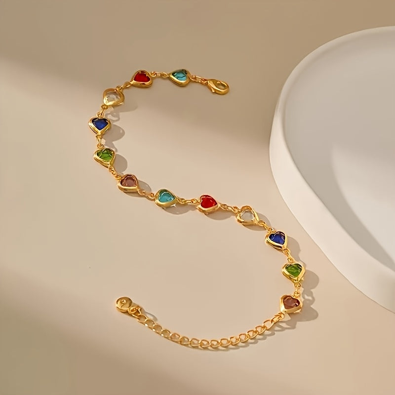 Mariella | Bracciale con cuori colorati