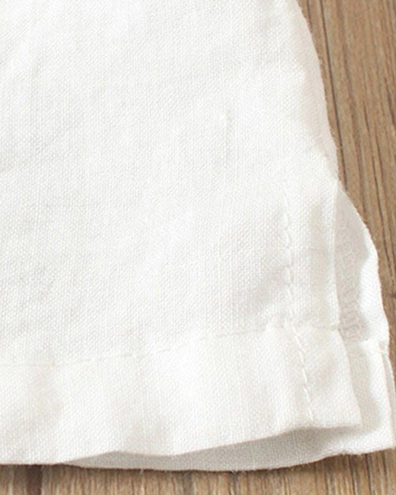 Miranda, t-shirt effetto lino con bottoni decorativi