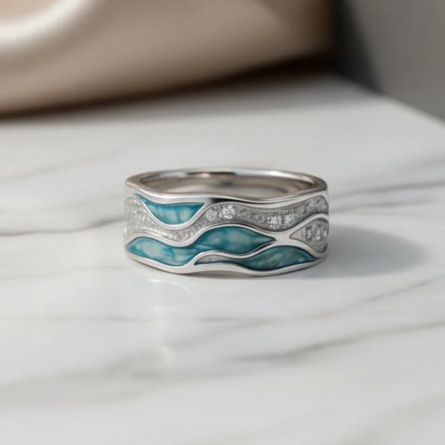 Mirella | Anello con sfumature blu