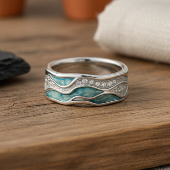 Mirella | Anello con sfumature blu