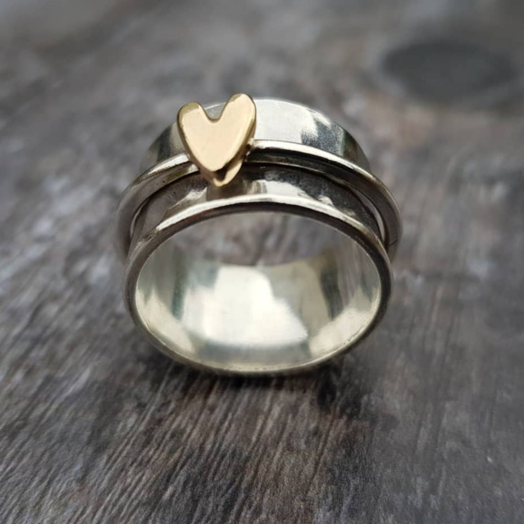 Isabella | Anello con cuore dorato