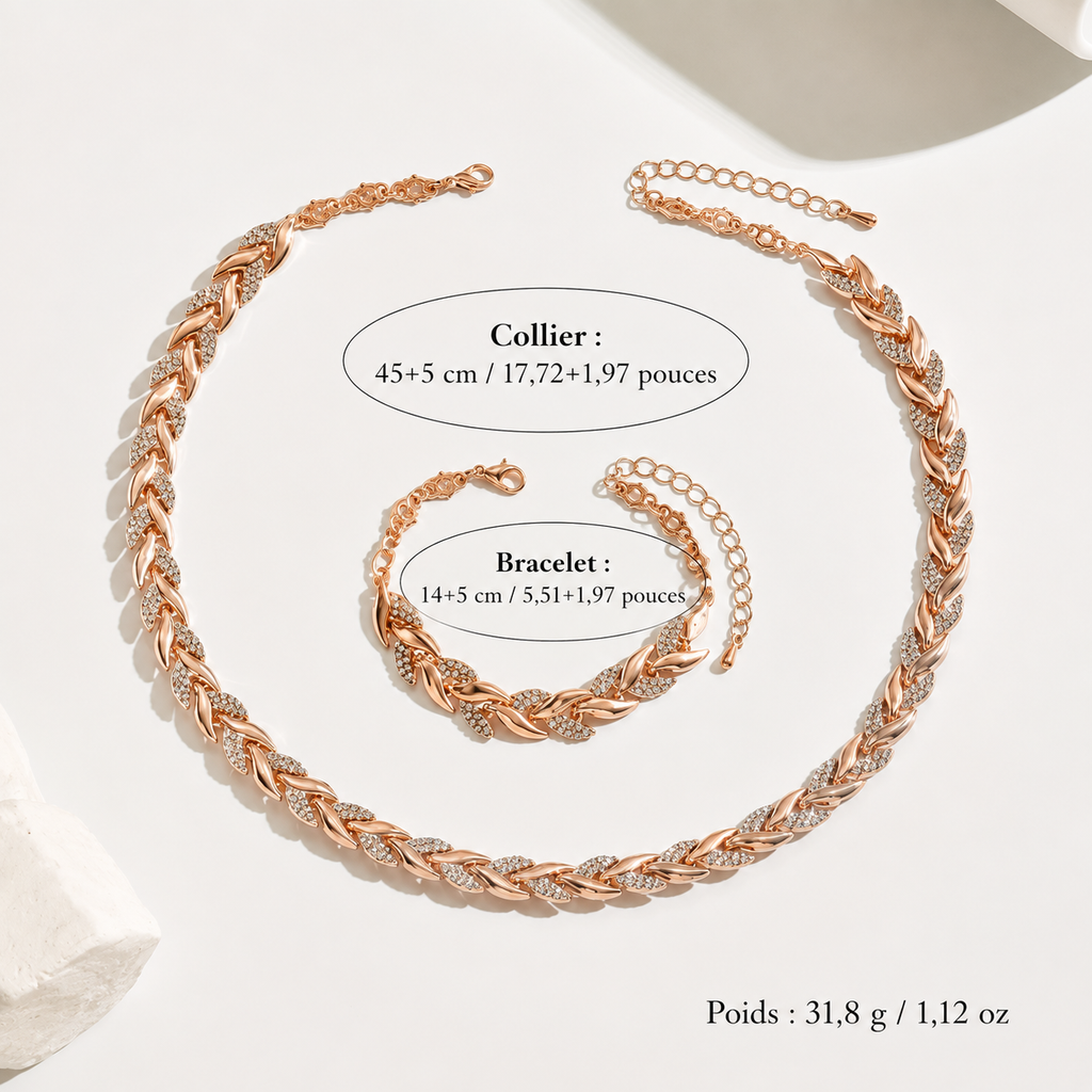 Matilde | Parure con maglie lavorate