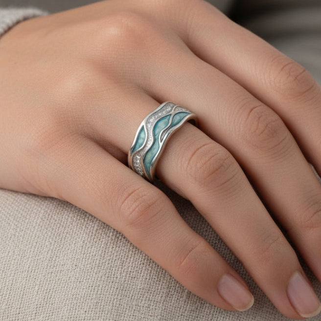 Mirella | Anello con sfumature blu
