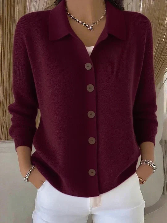 Giovanna | Cardigan con collo e bottoni