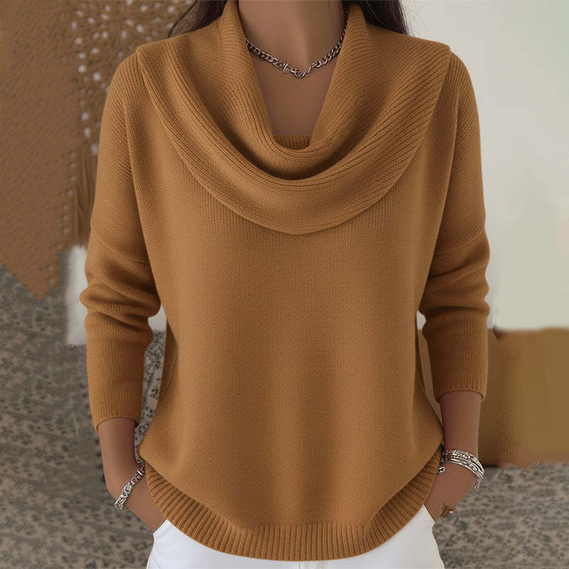 Giuliana | Maglione con collo drappeggiato