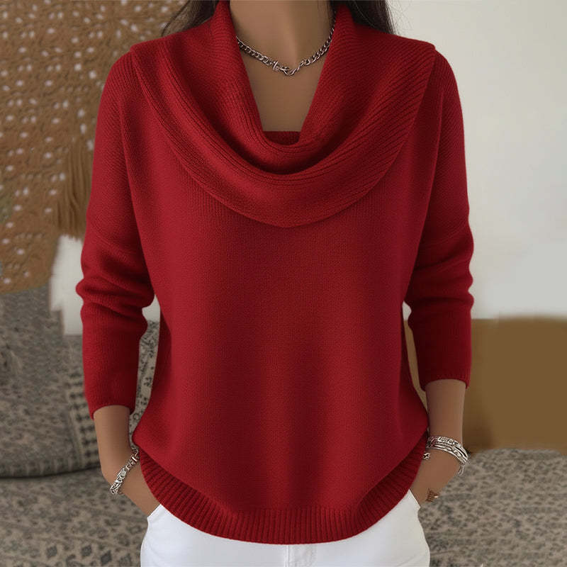 Giuliana | Maglione con collo drappeggiato