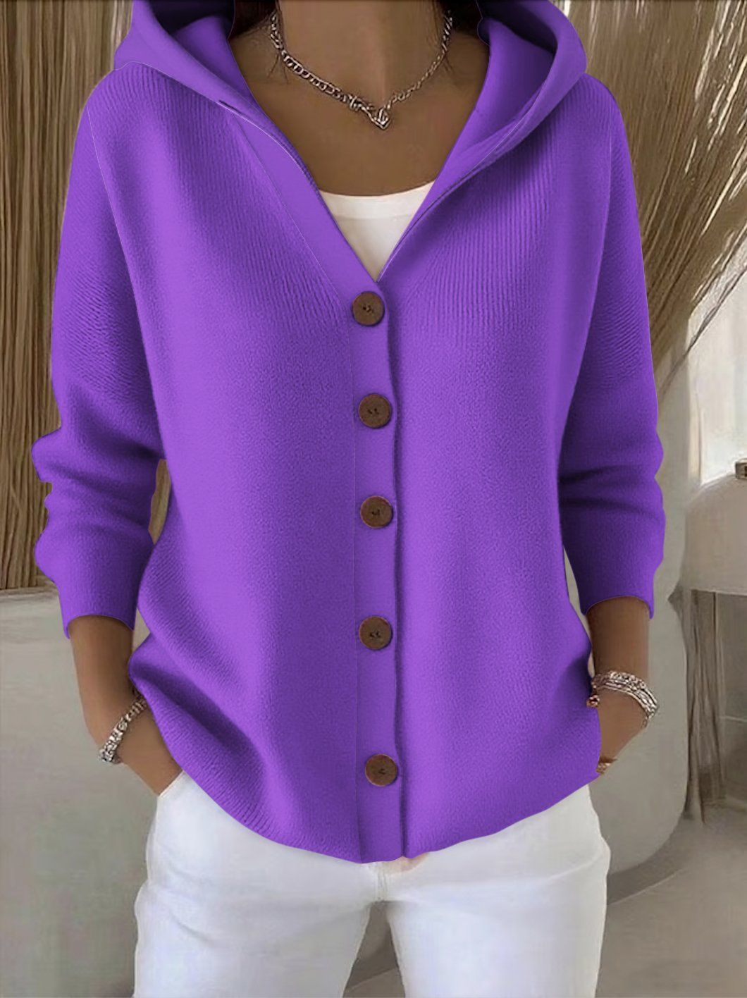 Roberta | Cardigan con cappuccio