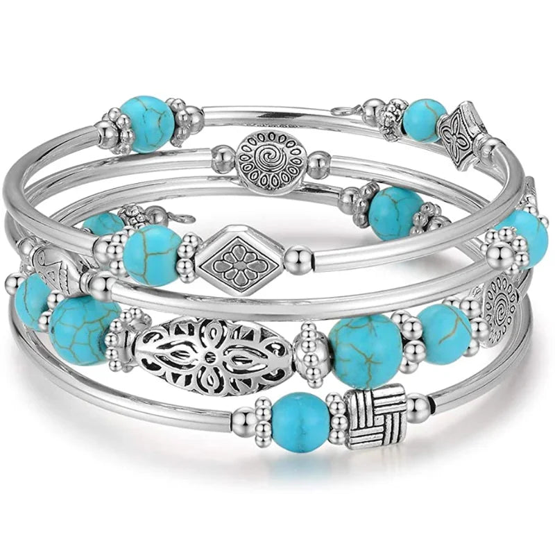 Annalisa | Bracciale multistrato in pietra naturale