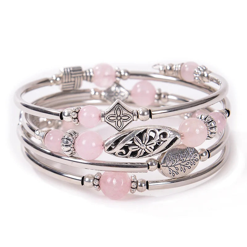 Annalisa | Bracciale multistrato in pietra naturale