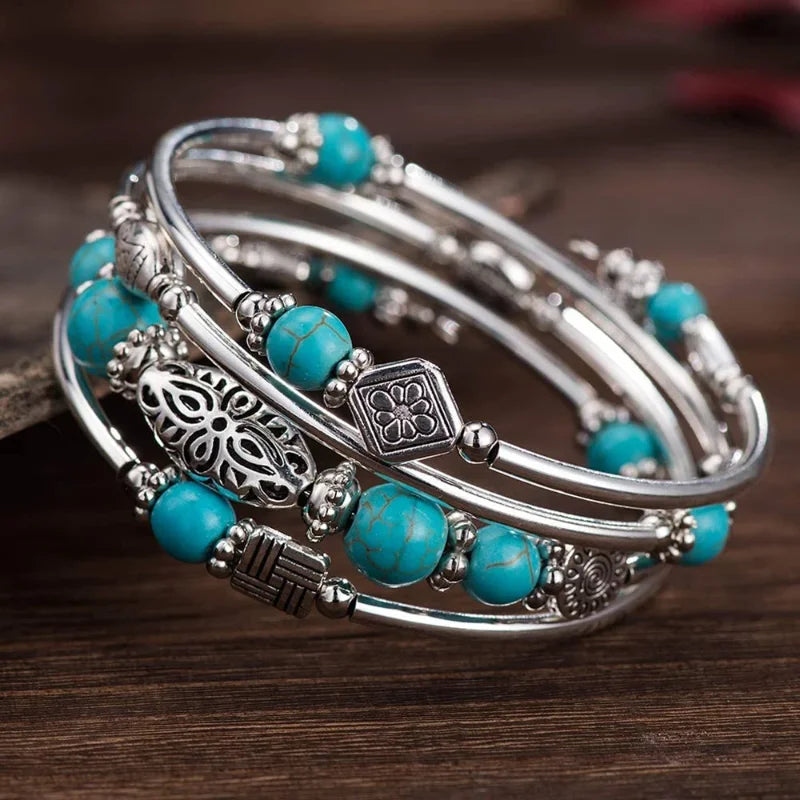 Annalisa | Bracciale multistrato in pietra naturale