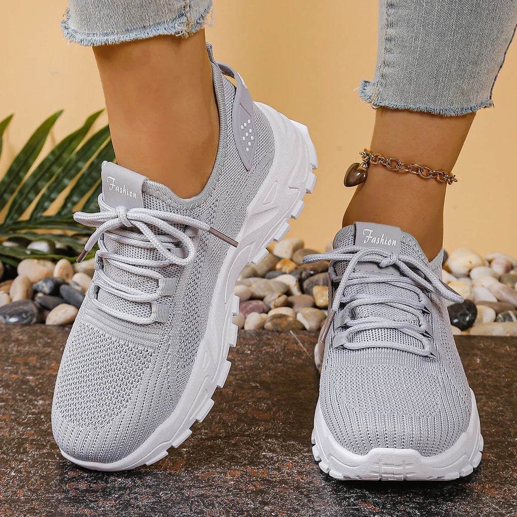 Greta | Sneakers in maglia con suola alta