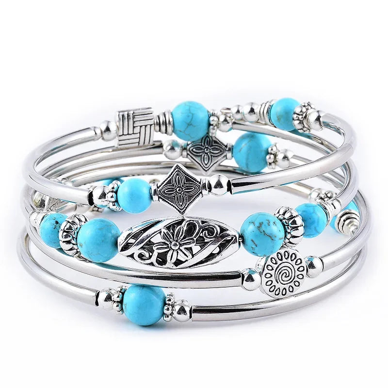 Annalisa | Bracciale multistrato in pietra naturale