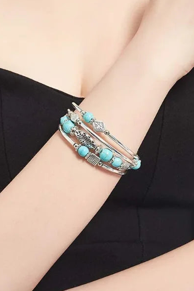 Annalisa | Bracciale multistrato in pietra naturale