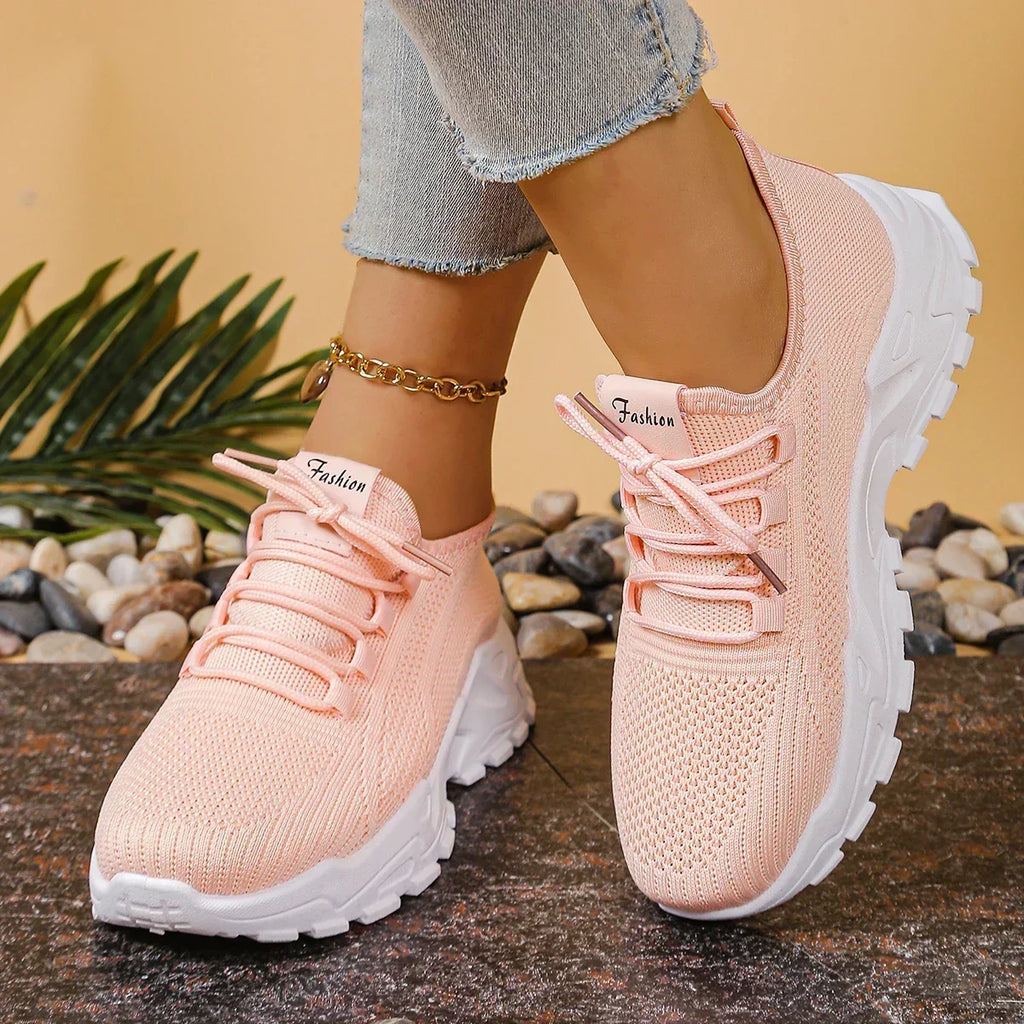 Greta | Sneakers in maglia con suola alta