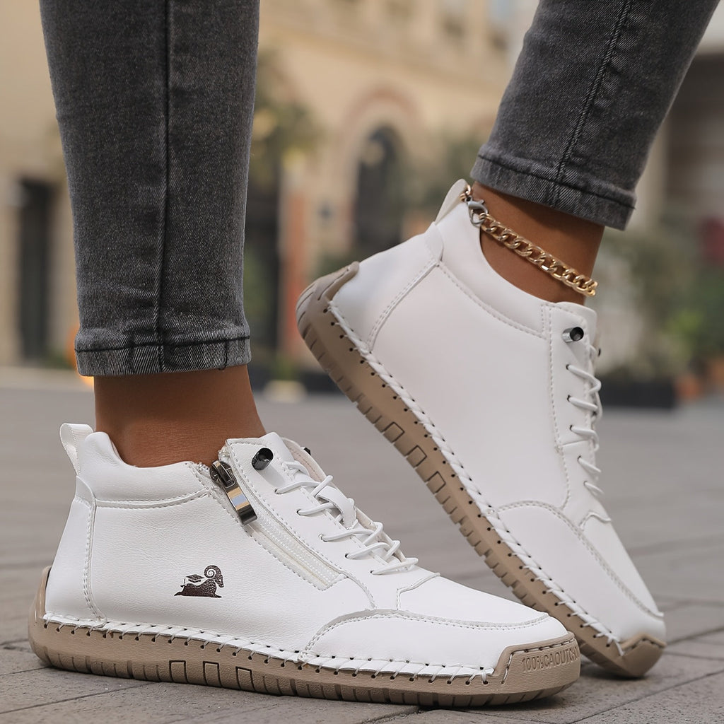 Francesca | Sneakers con zip laterale e lacci elastici