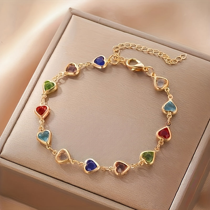 Mariella | Bracciale con cuori colorati
