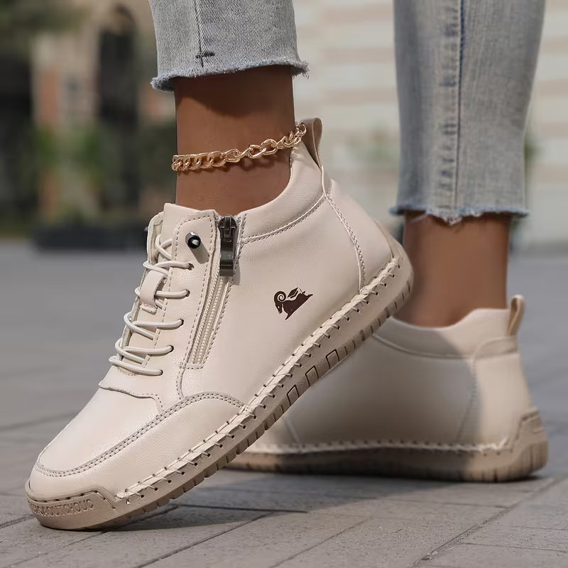 Francesca | Sneakers con zip laterale e lacci elastici