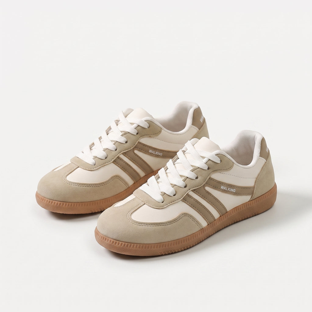 Delia | Sneakers basse con doppia banda laterale - Beige