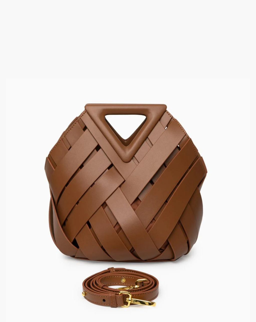 Giulietta | Borsa intrecciata effetto pelle - Caramello