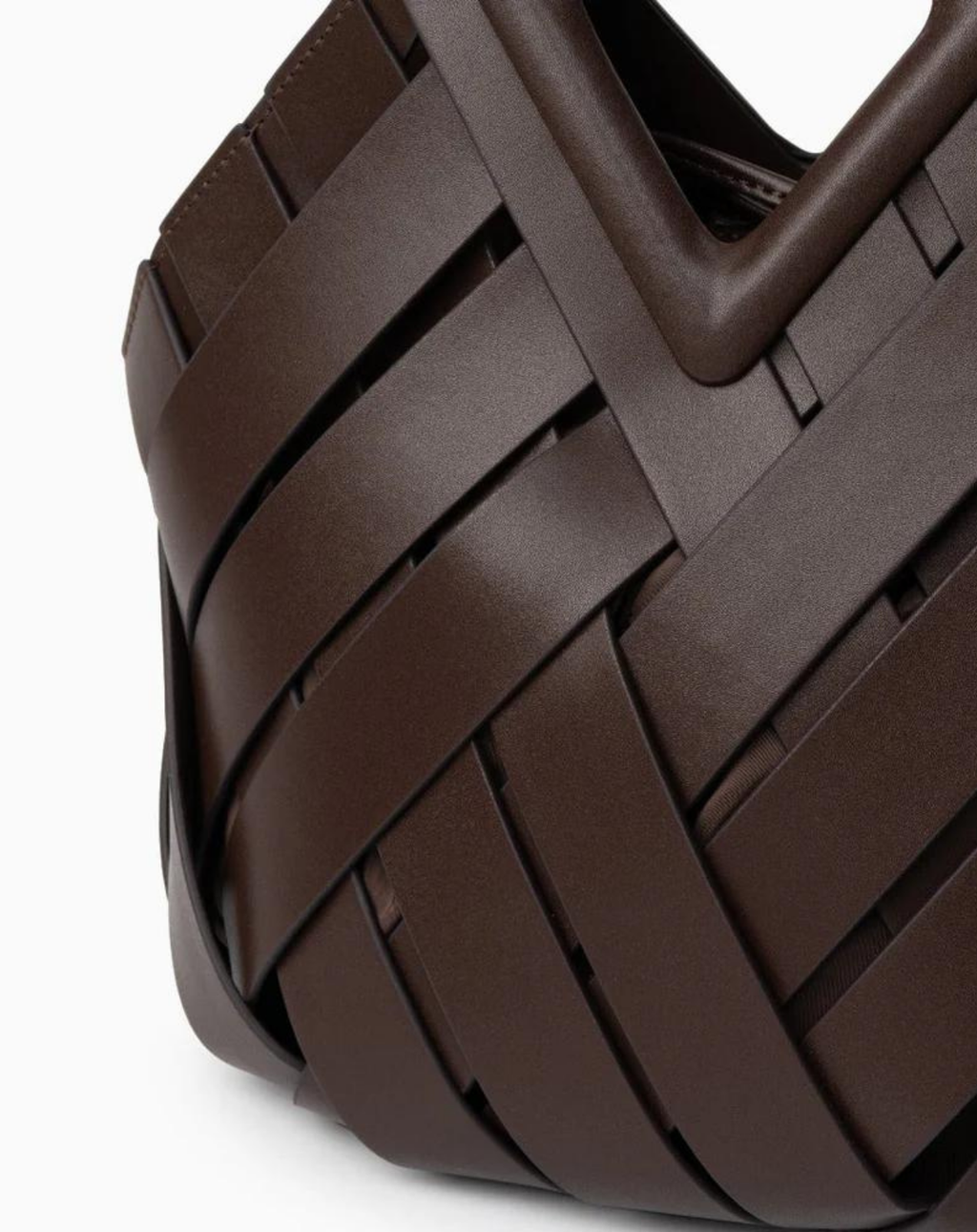 Giulietta | Borsa intrecciata effetto pelle - Marrone cioccolato