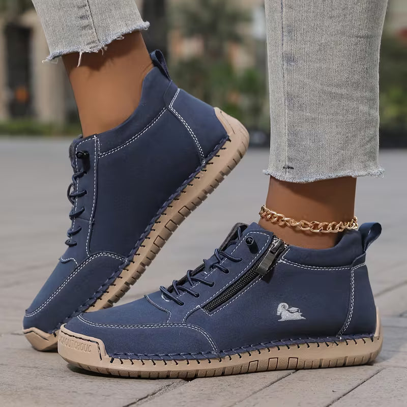 Francesca | Sneakers con zip laterale e lacci elastici