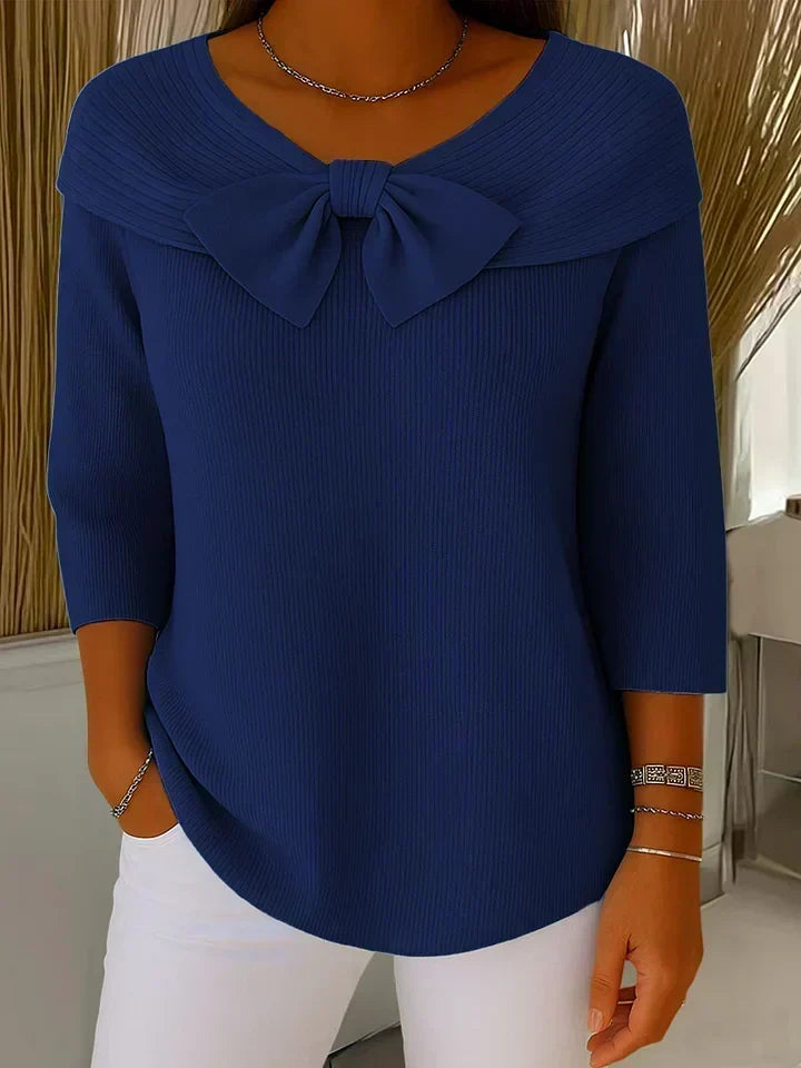 Tiziana | Maglione girocollo con fiocco