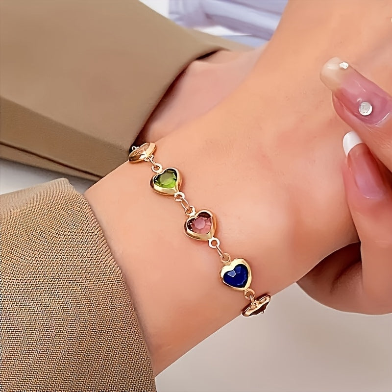 Mariella | Bracciale con cuori colorati