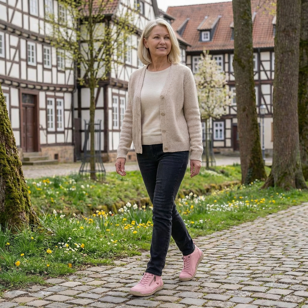Francesca | Sneakers con zip laterale e lacci elastici
