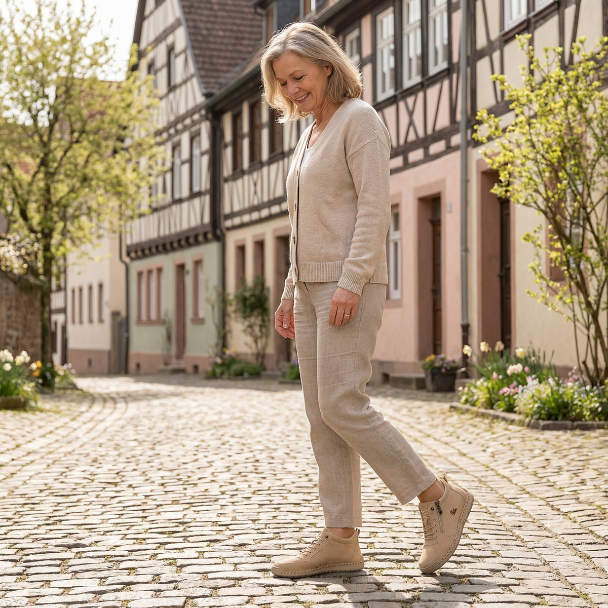Francesca | Sneakers con zip laterale e lacci elastici
