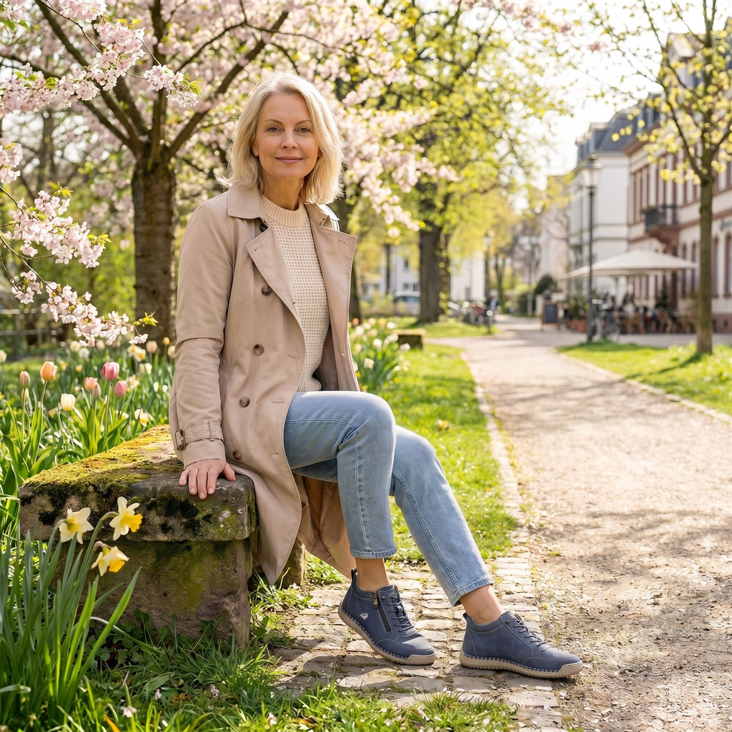 Francesca | Sneakers con zip laterale e lacci elastici