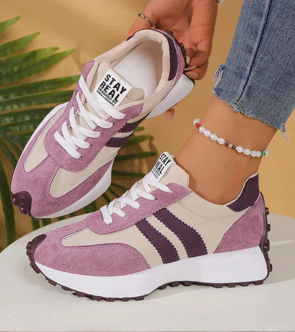 Fabiana | Sneakers rétro con bande a contrasto