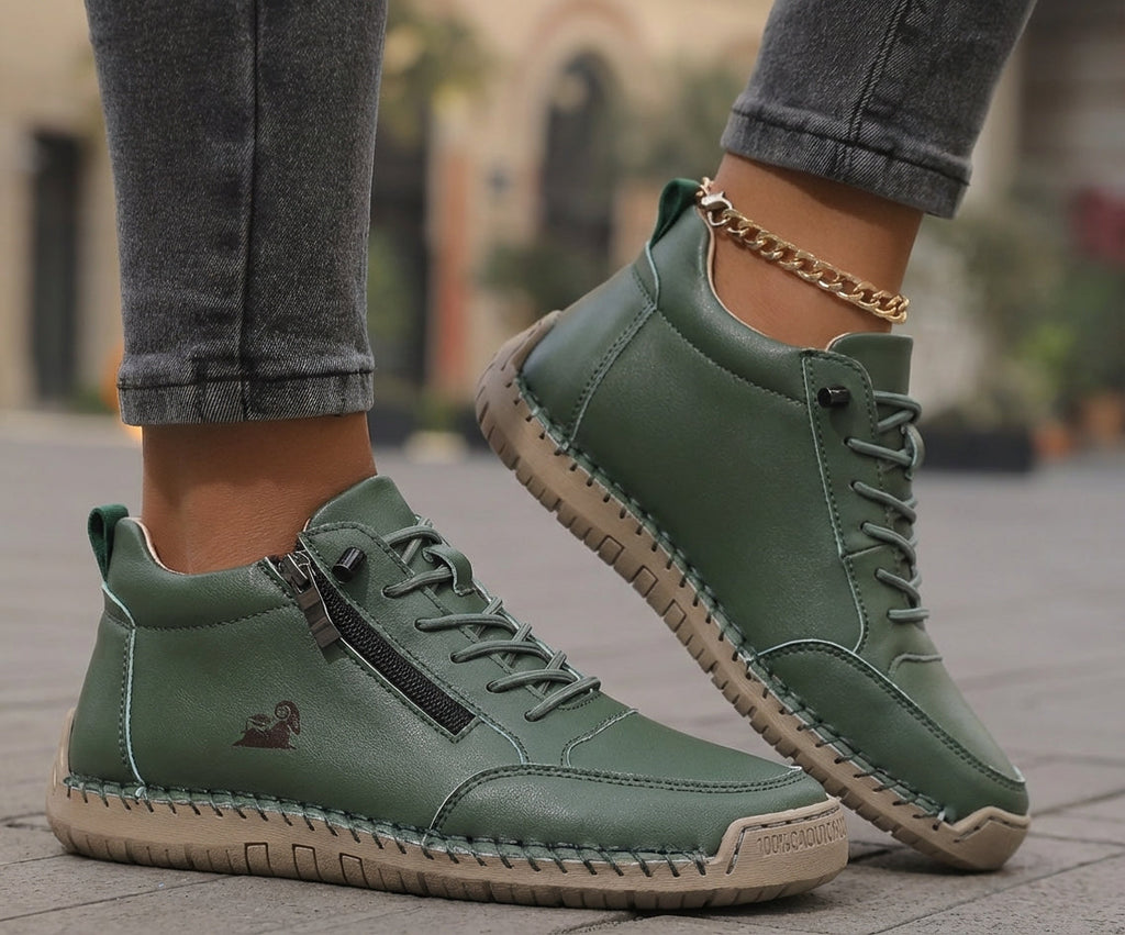 Francesca | Sneakers con zip laterale e lacci elastici