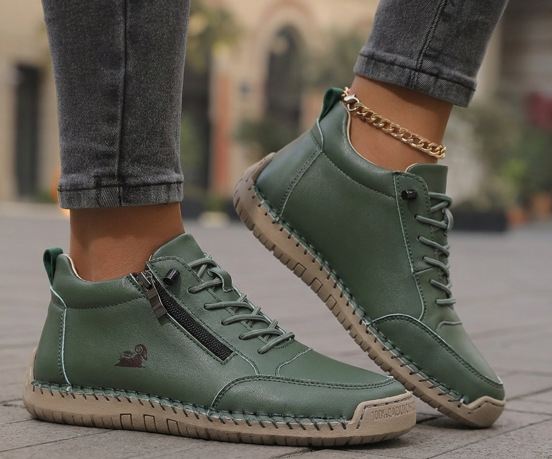 Francesca | Sneakers con zip laterale e lacci elastici