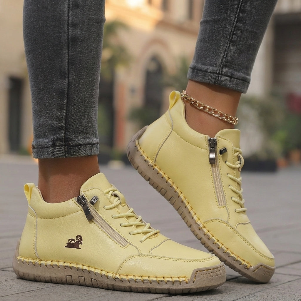 Francesca | Sneakers con zip laterale e lacci elastici