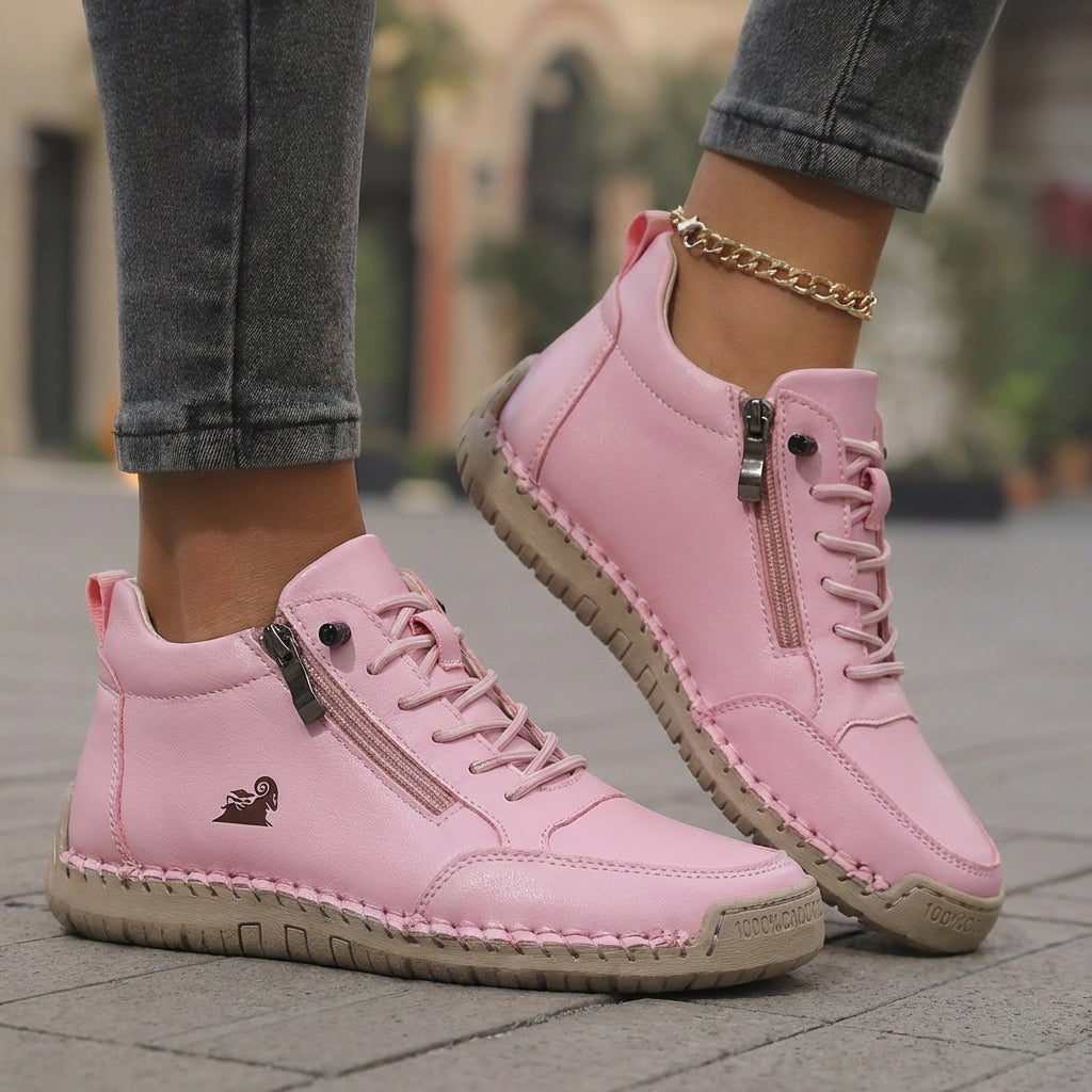 Francesca | Sneakers con zip laterale e lacci elastici