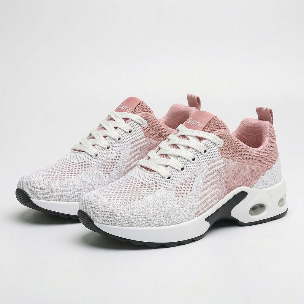 Adele | Sneakers in rete con suola ad aria - Bianco e rosa