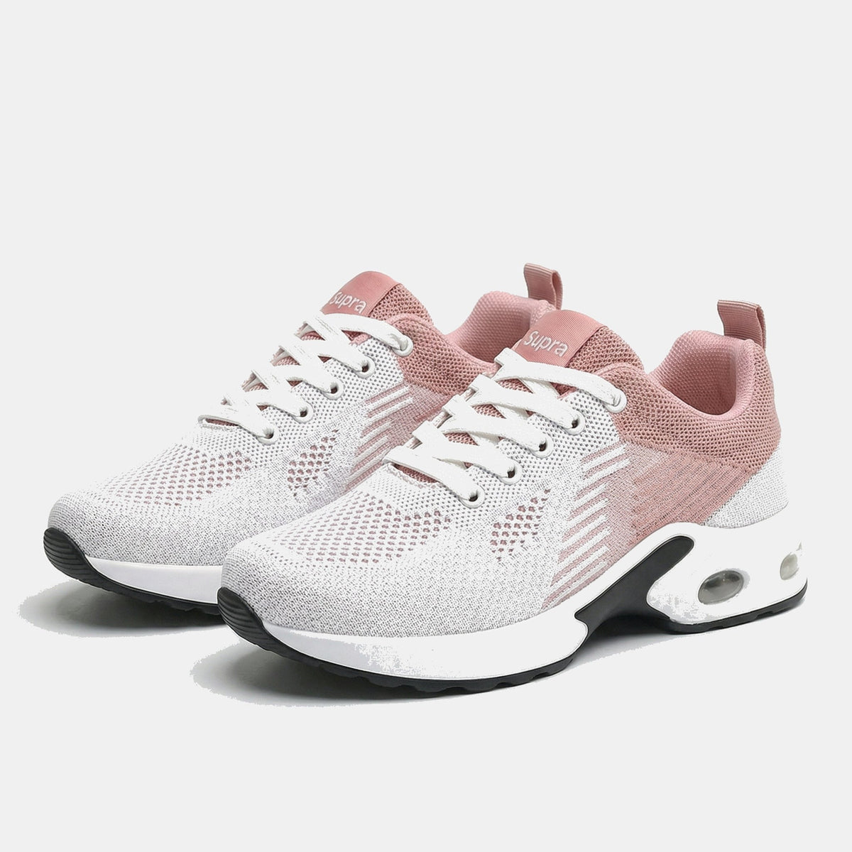 Adele | Sneakers in rete con suola ad aria - Bianco e rosa