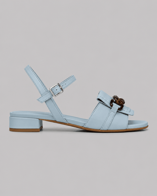 Ambra | Sandali blu con dettaglio frontale